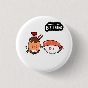 Beste Vriend Cute Eten Ronde Button 3,2 Cm