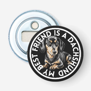 Beste vriend Dachshund Button Flesopener