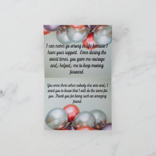 Beste vriend Dank u kaarten (Binnen)