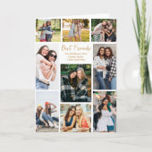 Beste Vriend Fotocollage  Bericht Kaart (Voorkant)