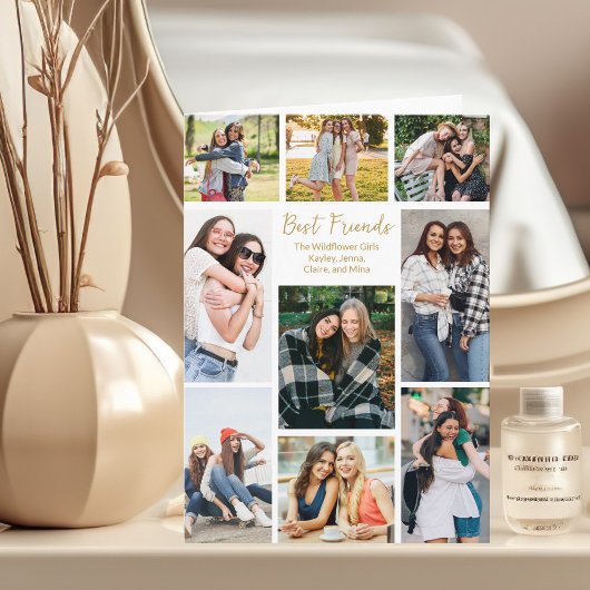 Beste Vriend Fotocollage  Bericht Kaart