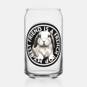 Beste Vriend Frans Lop Konijn Blikvorm Glas (Achterkant)