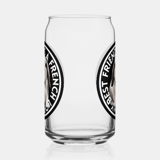 Beste Vriend Frans Lop Konijn Blikvorm Glas (Links)