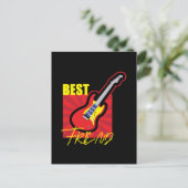 Beste vriend gitaar briefkaart (Staand voorkant)