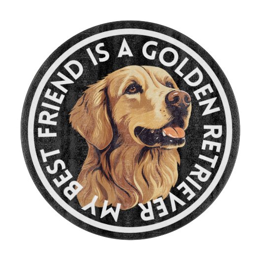 Beste vriend Golden Retriever Snijplank (Voorkant)