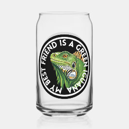 Beste Vriend Groene Iguana Blikvorm Glas