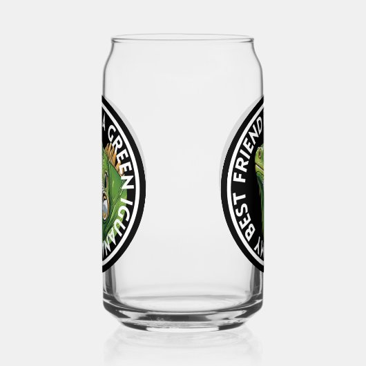 Beste Vriend Groene Iguana Blikvorm Glas (Rechts)