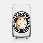 Beste Vriend Hamster Blikvorm Glas (Voorkant)