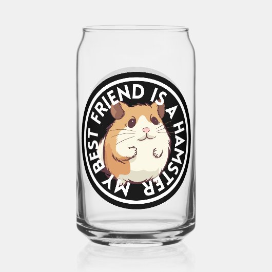 Beste Vriend Hamster Blikvorm Glas (Achterkant)