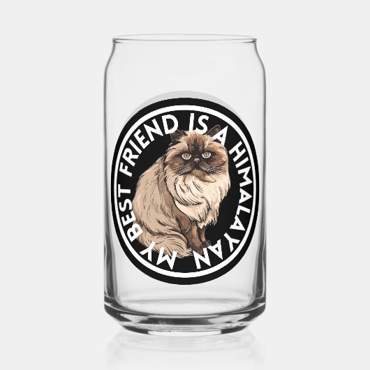 Beste vriend Himalaya Kat Blikvorm Glas (Voorkant)