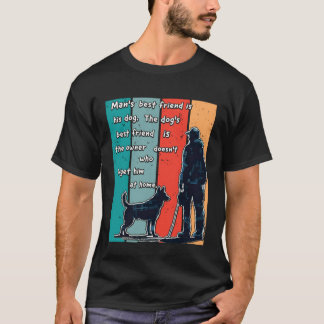 Beste vriend hond, kat of huisdier vintage T-shirt