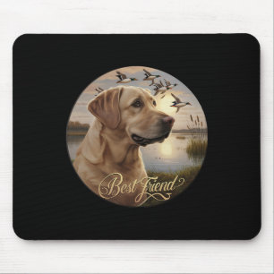 Beste Vriend Jacht op Gele Labrador Hond Met Eende Muismat