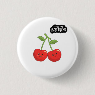 Beste Vriend Kersen Ronde Button 3,2 Cm