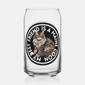 Beste vriend Maine Coon Cat Blikvorm Glas (Achterkant)