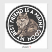 Beste vriend Maine Coon Cat Sticker (Vel)