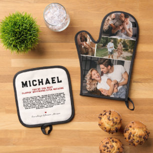 Beste vriend ooit die kan omdraaien   4 foto ovenwant & pannenlap set