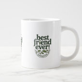 Beste vriend ooit! Goedgekeurd - Tekstontwerp Extra Grote Beker (Rechts)