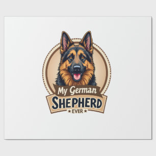 Beste vriend ooit Mijn Duitse herder Vintage-hond Cadeaupapier