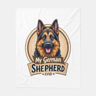 Beste vriend ooit Mijn Duitse herder Vintage hond Fleece Deken