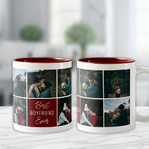 Beste vriend ooit Persoonlijke foto koffiemok Tweekleurige Koffiemok
