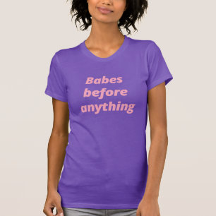 Beste Vriend Paarse & Roze Retro Bold Statement T- T-shirt