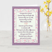 Beste vriend Roos Marmer Kaart (Gele Bloem)