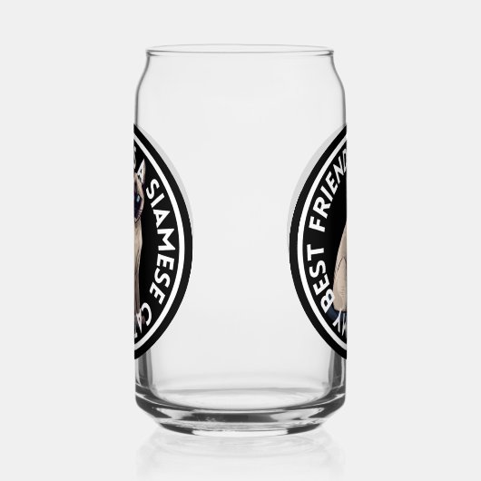 Beste vriend Siamese kat Blikvorm Glas (Rechts)