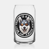 Beste vriend Siberische Husky Blikvorm Glas (Voorkant)