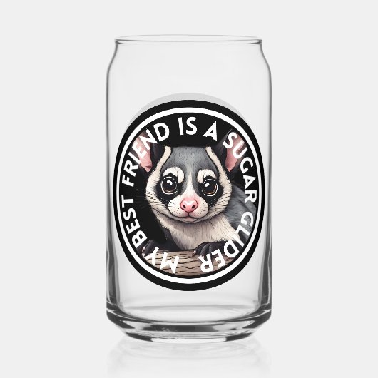 Beste vriend Sugar Glider Blikvorm Glas (Voorkant)