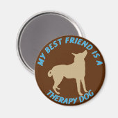 Beste vriend therapie hond magneet (Voorkant / Achterkant)