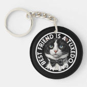 Beste vriend Tuxedo Cat Sleutelhanger (Voorkant)