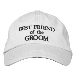 Beste vriend van de bruidegom zwarte aangepaste ch geborduurde pet
