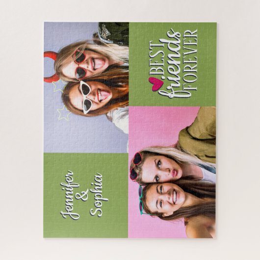 Beste vriend voor altijd twee afbeeldingen sjabloo legpuzzel (Verticaal)