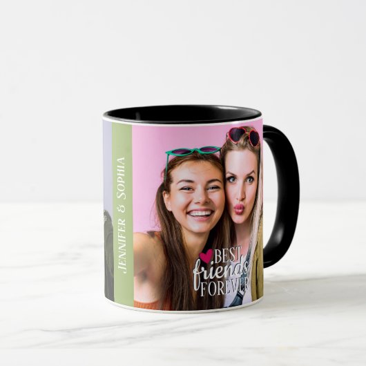 Beste vriend voor altijd twee afbeeldingen sjabloo mok (Voorkant rechts)