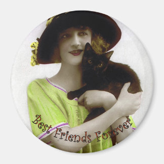 Beste vriend voor altijd vrouw & kat magneet