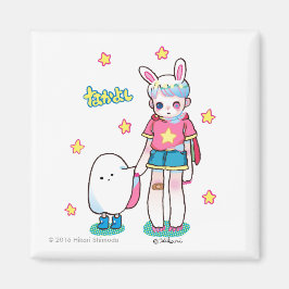 Beste vrienden 2 inch vierkante magneet