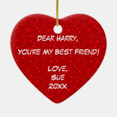 Beste vrienden 4 ooit keramisch ornament (Achterkant)