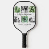 Beste vrienden 6 Photo Collage White Script Pickleball Paddle (Achterkant)