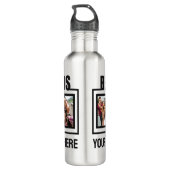 Beste vrienden, aangepaste foto's en tekst waterfles  (Achterkant)