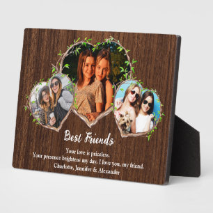 Beste Vrienden Aangepaste Foto's & Liefdesbericht Fotoplaat