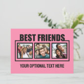 Beste vrienden, aangepaste foto's, tekst en kleur (Staand voorkant)