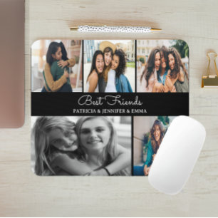 Beste vrienden Aangepaste Meerdere foto's jubile Muismat