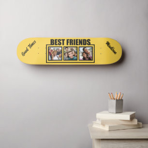 Beste vrienden, aangepaste naam, foto's en kleur skateboard