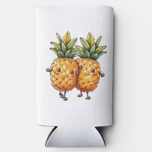 Beste Vrienden Ananas Kawaii Fruit Zomer (Voorkant)