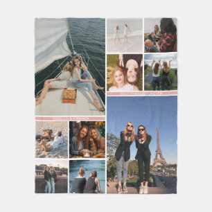 Beste Vrienden Besties 10 Fotocollage Fleece Deken