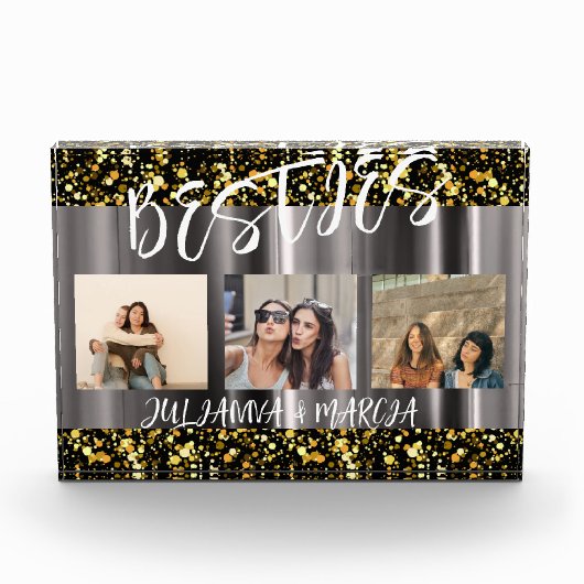 Beste Vrienden Besties Fotocollage BFF Keepsake Fotoblokken (Voorkant)