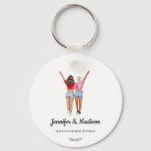 Beste vrienden BFF Besties Vriendschap Aangepaste Sleutelhanger (Voorkant)