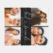 Beste Vrienden BFF Modern Elegant Hart Script Foto Fleece Deken (Voorkant (Horizontaal))