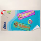 Beste vrienden bij het strand strandlaken (Voorkant)