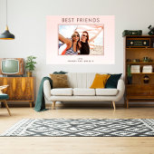 Beste vrienden blush roze rose goud foto canvas afdruk